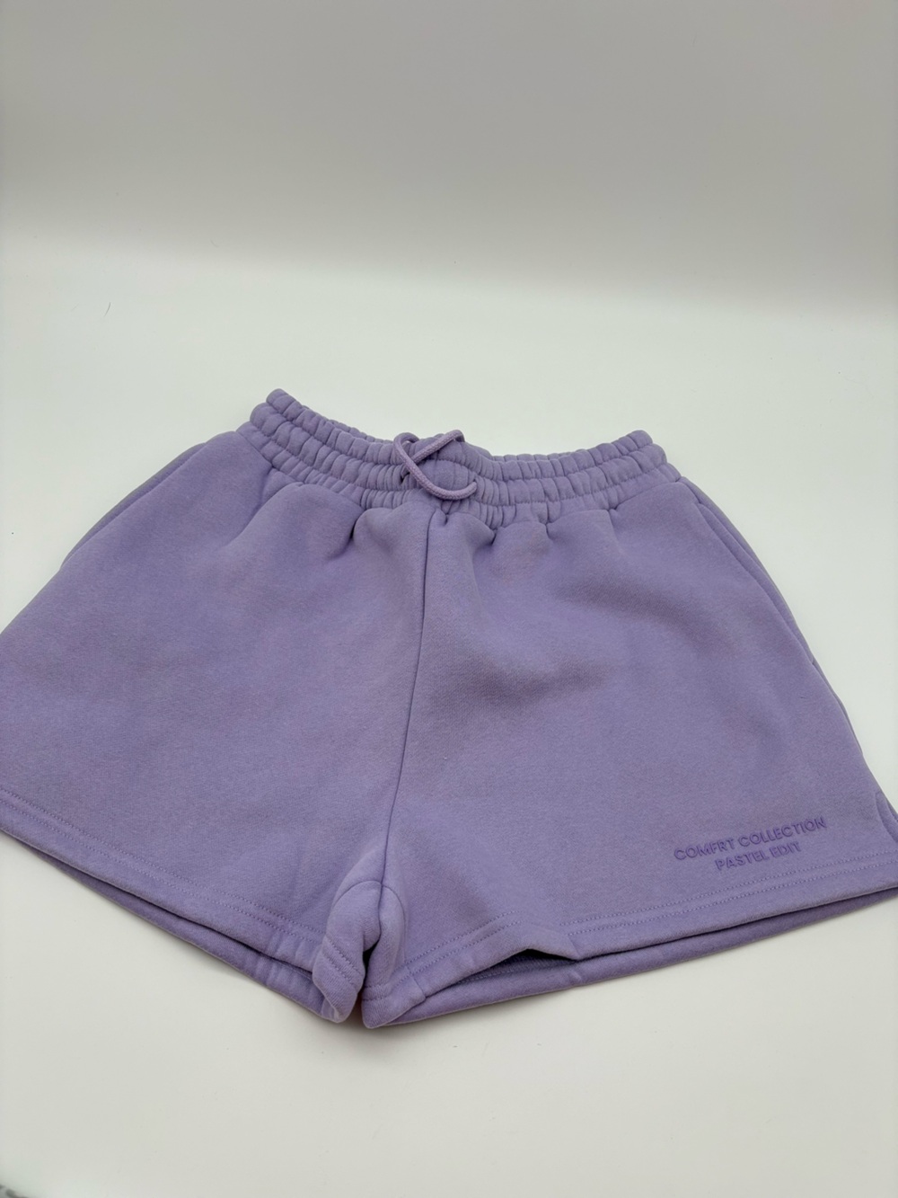 Comfrt Pastel Edit Fleece Shorts Lavender Small NWT